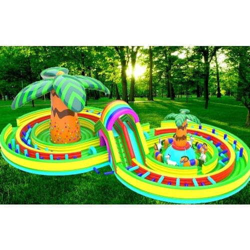 China Guangzhou) inflatable slides, inflatable castles, Inflatable pool slide 8 characters playground TOB-28