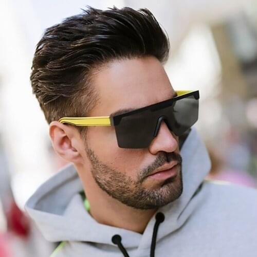 Red Yellow Legs Oversized Fashion Sunglasses Luxury Brand Designer Shades Poolside Style Half Frame Sun Glasses For Women Men
