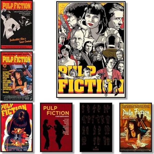 Pulp Fiction Classic Movie Picture Quentin Tarantino Vintage Cuadros Art Canvas Painting Decoration Poster Wall Home Room Decor