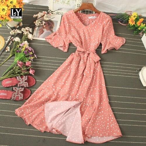 LY VAREY LIN Summer Dresses With Sleeves