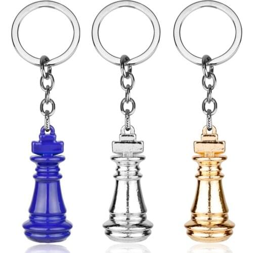 International Chess Keychain Men Jewelry Car Key Holder chaveiro