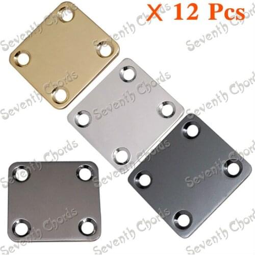 12 Set 4 Colors Mini Style Small Neck plate Neck for Electric Guitar Bass