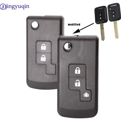 Jingyuqin Modified Remote For Nissan Qashqai Micra Navara 350Z Pathfinder Sunny Auto Key Cover Case Fob 2/3 Button Car Key Shell