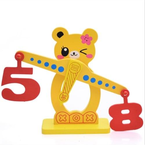 New Montessori Educational Toy Small Wooden Digital New Balance Scale Toy For Kids baby Educational Toy