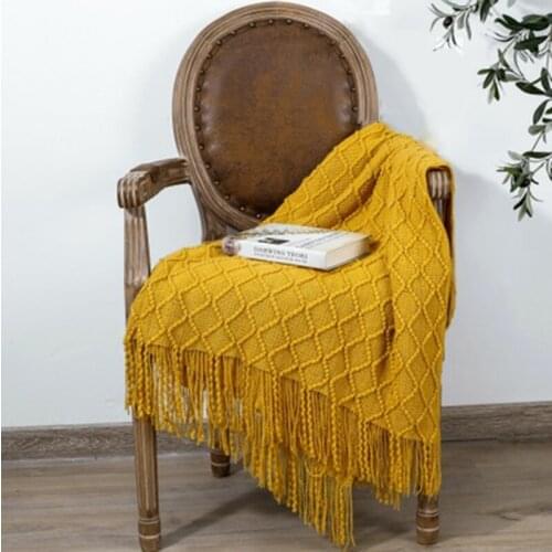 Diamond Knitted Tassel Blanket Sofa Cover Blanket Portable Travel Blanket and Throws Bed Decoration Christmas Gift my melody