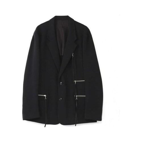 Autumn and winter new style Yamamoto style multi-zipper original design splice new style suit suit
