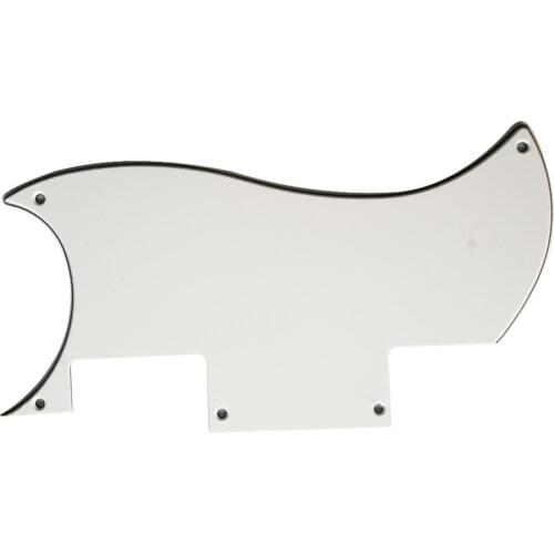 Pleroo Custom Guitar pickgaurd - For SG Special Guitar Pickguard Scratch Plate , 3 Ply White