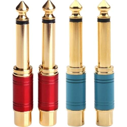 6.35mm 1/4 inch Male Mono TS to RCA Female Interconnect Audio Adapter Conversion Plug