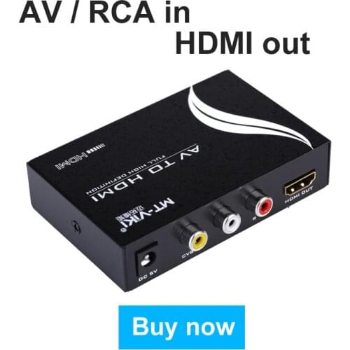AV to HDMI Converter RCA Component Analog Audio Video to HDMI Adapter FHD 720P 1080P Optional Up Scaller AV2HDMI MT-Viki AH312