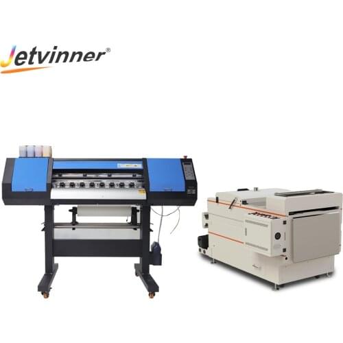 Jetvinner DTF Heat Press Machine For DTF Print PET Heat Press Machine + Shaking Powder Machine For All Kind of Fabric
