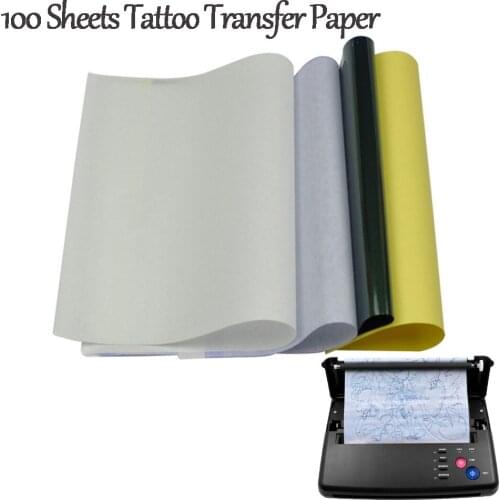 100 Sheets Tattoo Transfer Paper A4 Professional Tattoo Stencil Sheets Stencil Carbon Thermal Tracing Body Art Tool Accesories