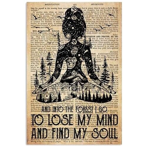 Io perder mi mente y encontrar mi alma decoración de la cueva de Metal signo de Alcohol Bar Retro Vintage 12x8 pulgadas