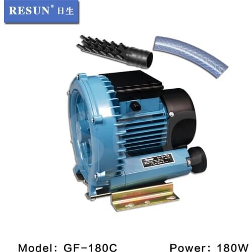 180W 540L/min RESUN Blower High Pressure Electric Turbo Air Blower Aquarium Seafood Air Compressor Koi Pond Air Aerator Pump