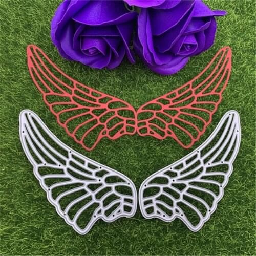 2pcs angel wings hand-embossed DIY album scrapbook greeting card decoration metal cutting mold
