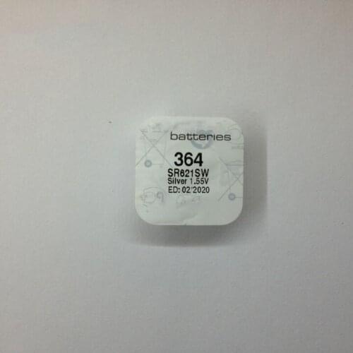 2pcs/ lot 1.55V Watch Battery 364 SR621SW Silver Oxide good quality