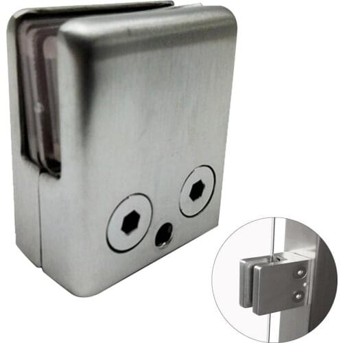 4Pcs Square Stainless Steel Clamps Bracket Holder for Glass Shelf Handrails