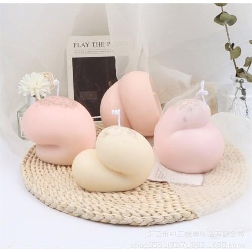 5 Abstract Beautiful Buttocks Silicone Candle Mold for DIY Handmade Aromatherapy Candle Plaster Ornaments Handicrafts Soap Mould