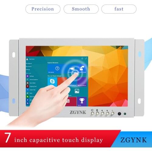 7 inch white embedded HD capacitive touch screen open computer cabinet touch display LED LCD screen