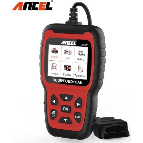 ANCEL AS500 OBD2 Scanner for Auto OBD 2 Car Scanner Diagnostic Tool Automotive Scanner Car Tools Russian Language Free Update