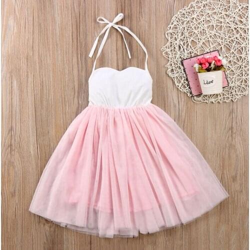 Girls Princess Ball Gown Dresses Strap V neck Party Wedding Tutu Dresses Summer Girls dress Outfits