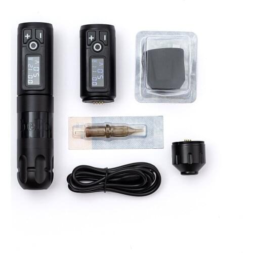 Wireless Tattoo Pen Rotary Machine Gun Battery Tattoo Pen Japan Coreless Motor Digital Display Tattoo Kit Permanent Makeup Pen