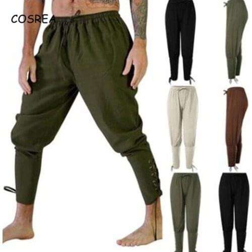 Wholesale Medieval Trousers Cosplay Costume Pirate Viking Renaissance Leg Bandage Loose Pant Halloween Costumes for Adult Pants