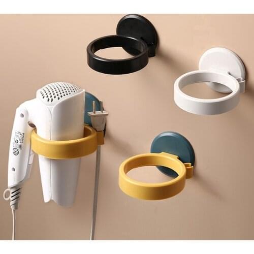 Hair Dryer Straightener Holder Wall Mounted Shelf With Strong Back Glue For Bathroom No Drilling Wire Hanger Strong Adhesive