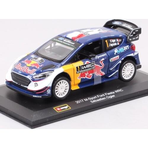 Children' 1/32 Scale Bburago 2017 M-Sport Ford Fiesta Racer #1 Sebastian Ogier Ott Tanak Diecasts & Toy Vehicles Rally Car Model