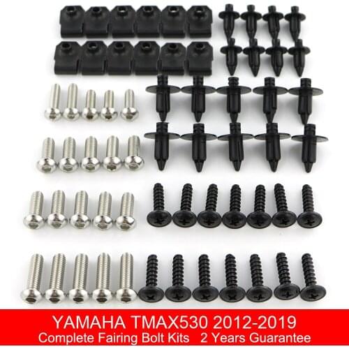 For Yamaha TMAX 530 TMAX530 2012-2019 Complete Full Fairing Bolts Kit Bodywork Screws Steel Clips Speed Nuts Covering Bolts