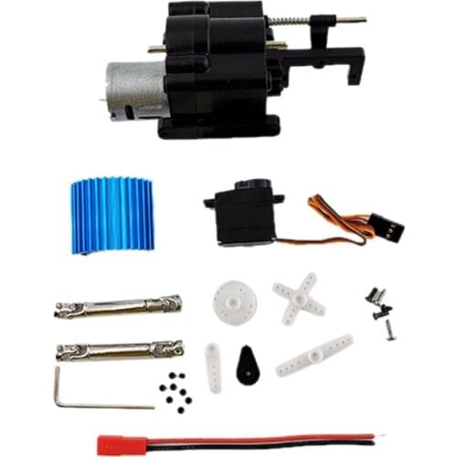 3PCS 2 Speed Gear Box with 370 Motor Drive Shaft for WPL B1/1/14/16/24 C14 1/16 Rc