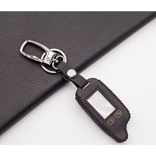 Functional 100% Leather Cover For Tomahawk TZ-9030 TZ9020 TZ7010 H1 H2 Two Way Car Alarm Russian LCD Remote Protect Shell