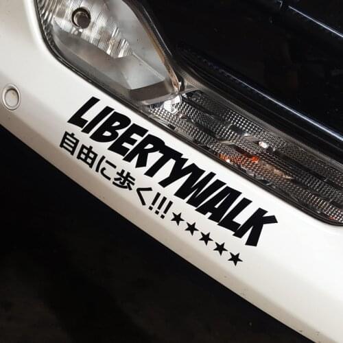 GalonDeco G034 Waterproof Japanese LIBERTY WALK Wide-bodied Modified Car Stickers and Decals 3M Reflective Bumpers Sticker