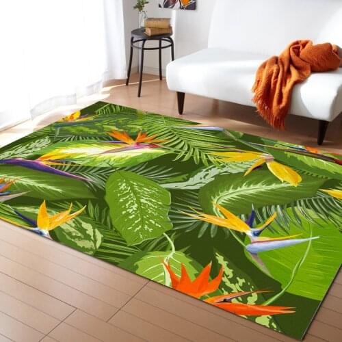 Hawaii Tropical Palm Leaves Carpet for Living Room Rug Kids Bedroom Bedside Rugs Carpets Home Sofa Table Decor Mat