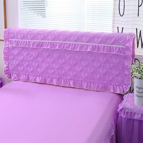 Princess Lace Bed Headboard Cover Cotton Quilted Thicken Dust Cover Soft All-inclusive Head Cover 220x55cm Bedside Cover