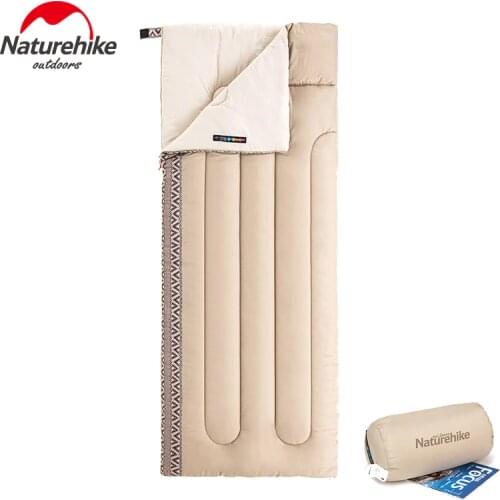 Naturehike Camping Sleeping Bag Lightweight 4 Season Warm Cold Envelope Backpacking Sleeping Bag for Outdoor Traveling Hiking