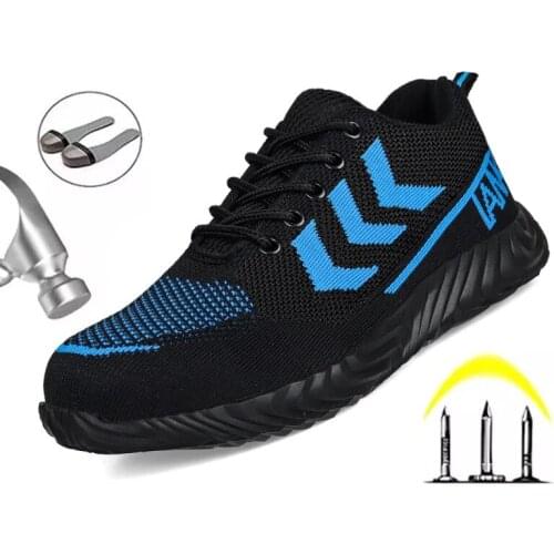 Indestructible Shoes Men Safety Work Shoes with Steel Toe Cap Puncture-Proof Boots Lightweight Breathable Sneakers Dropshipping
