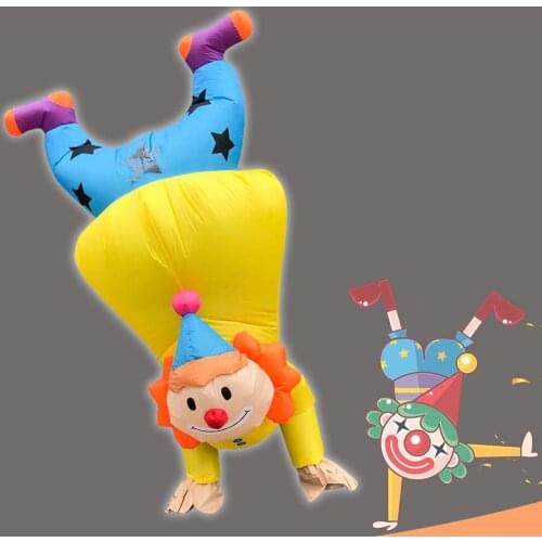 Easter Inflatable Handstand Clown Design Costume Funny Adult Kid Cosplay Blow Up Suit Party Fancy Dress Outfit Suit