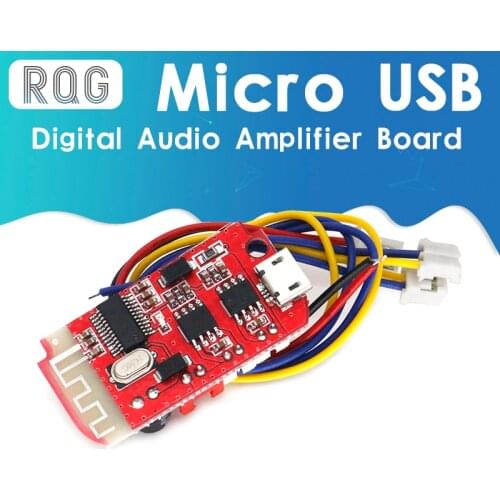DC 3.7V 5V 3W Digital Audio Amplifier Board Double Dual Plate DIY Bluetooth Speaker Modification Sound Music Module Micro USB