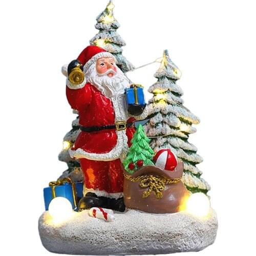 Christmas Decoration Glowing Ornaments Resin Crafts Christmas Gifts