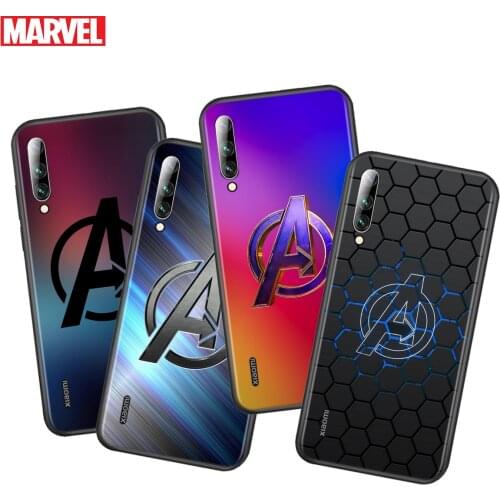 Silicone Black TPU Cover Marvel Avengers Logo Marble For Xiaomi Mi 11 11i 10i 10T 10 9T 9SE 8 Ultra Lite Pro 5G Phone Case