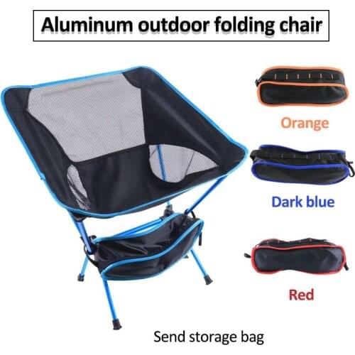 Travel Ultralight Folding Chair Superhard High Load Outdoor Camping Chair Portable Beach Hiking Picnic Seat Fishing Tools Chair