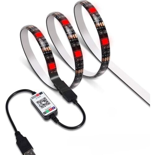 USB LED strip light lamp 5V SMD 5050 Christmas Bluetooth-compatible Decor lamp tape Ribbon For TV Background Lighting