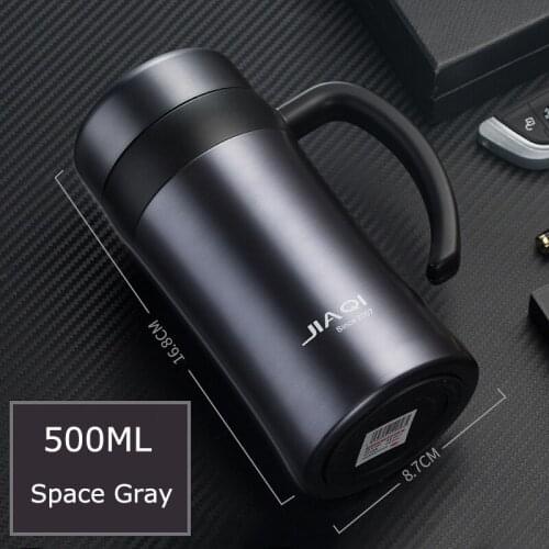 500/600ML Fashion New Stainless Steel Vacuum Flasks Men Business Thermos For Tea Water Mug Tea Infuser Bottle Office Thermal Cup