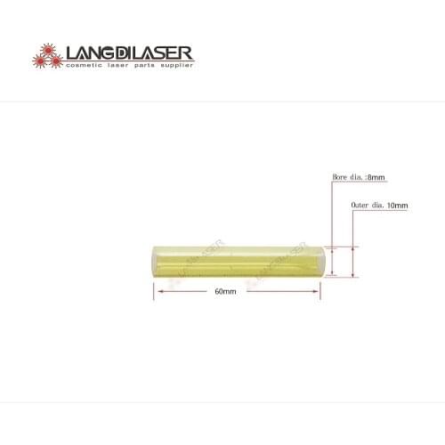 UV filter ipl flash lamp flow tube , size:60*10*8mm & lamp flow tube for IPL handpiece