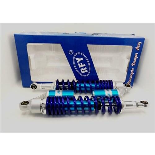 2pieces Universal 8mm Spring 390mm Motorcycle rear shock absorber for Honda Yamaha suzuki kawasaki atv Blue + silver