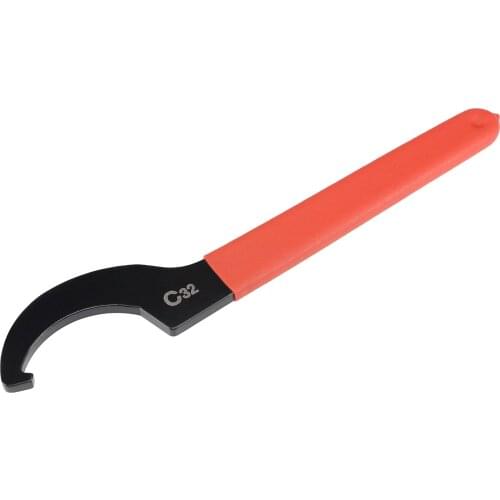 Uxcell Collect Chuck Wrench Spanner for C32 CNC Lathe Drill Chuck, with Red Non-slip Handle