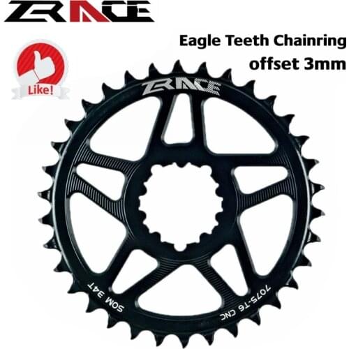 ZRACE 10s 11s 12s Bicycle ChainWheel for SRAM Direct Mount Crank CNC AL 7075 Offset 3 mm 32T 34T 36T MTB Road Bike Chain Wheel