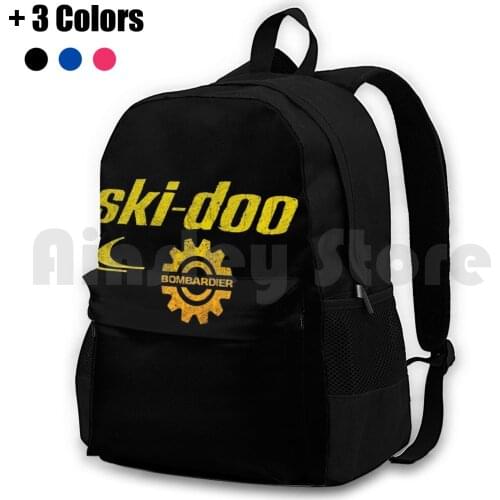 Ski Doo Vintage Snowmobiles Outdoor Hiking Backpack Waterproof Camping Travel Ski Doo Vintage Snowmobile Club Skidoo Arctic Cat