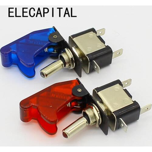High Quality 4pcs Red 12V 20A Racing Car Truck Boat Cover LED Push Button Rocker Toggle Switch Control