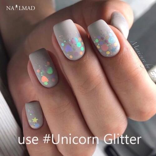 1box Galaxy Nail Art Glitters Mix Round Acrylic Glitter Hexagon Nail Sequins Holographic Star Nail Art Decorations Multisize